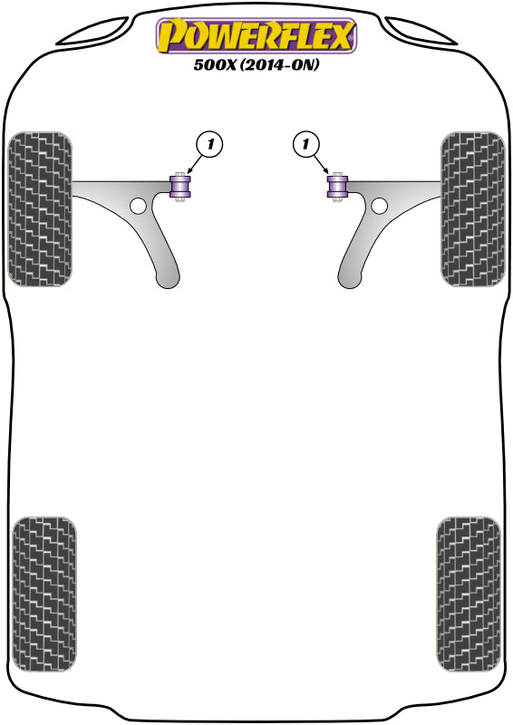 Fiat (PFF16-701-14) Front Wishbone Front Bush 14mm