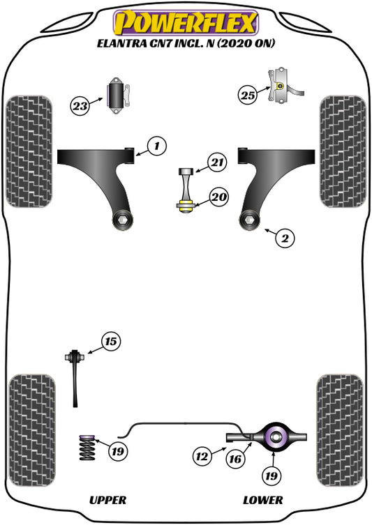 Hyundai (PFR26-219) Rear Upper and Lower Spring Isolator Pads