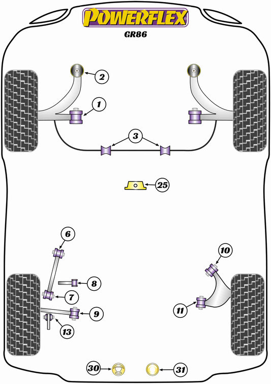 Toyota (PFA100-16) PowerAlign Camber Bolt Kit (16mm)