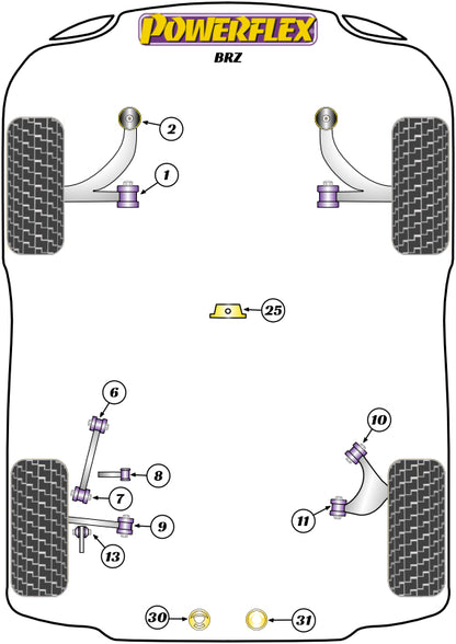 Subaru (PFF69-802G) Front Arm Front Bush Caster Adjust