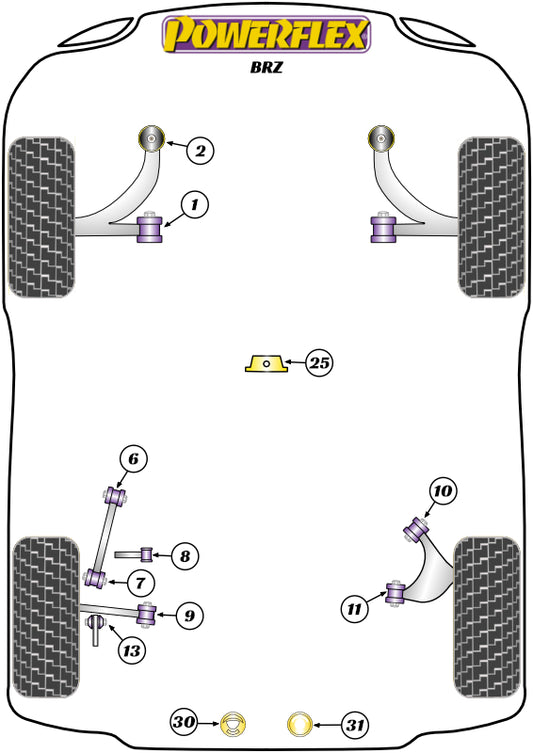 Subaru (PFR69-830) Rear Diff Rear Left Mount Insert