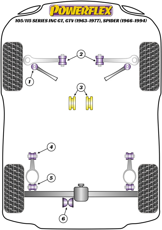 Porsche (PFR57-410BLK) Rear Trailing Arm Inner Bush