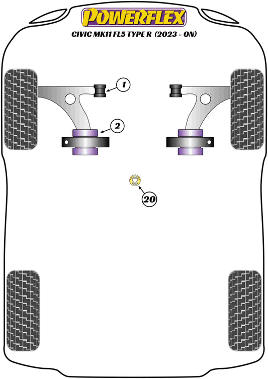 Honda (PFF25-1220) Lower Torque Mount Insert