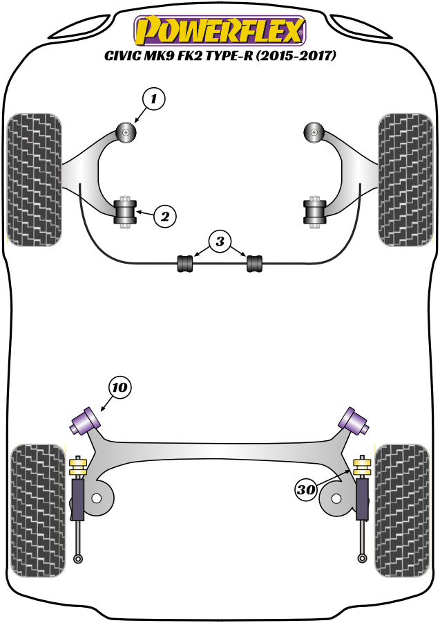 Honda (PFF25-902) Front Wishbone Rear Bush