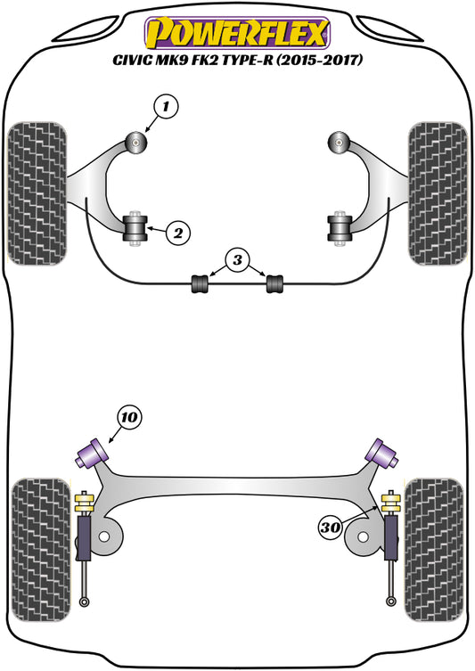 Honda (PFF25-902) Front Wishbone Rear Bush