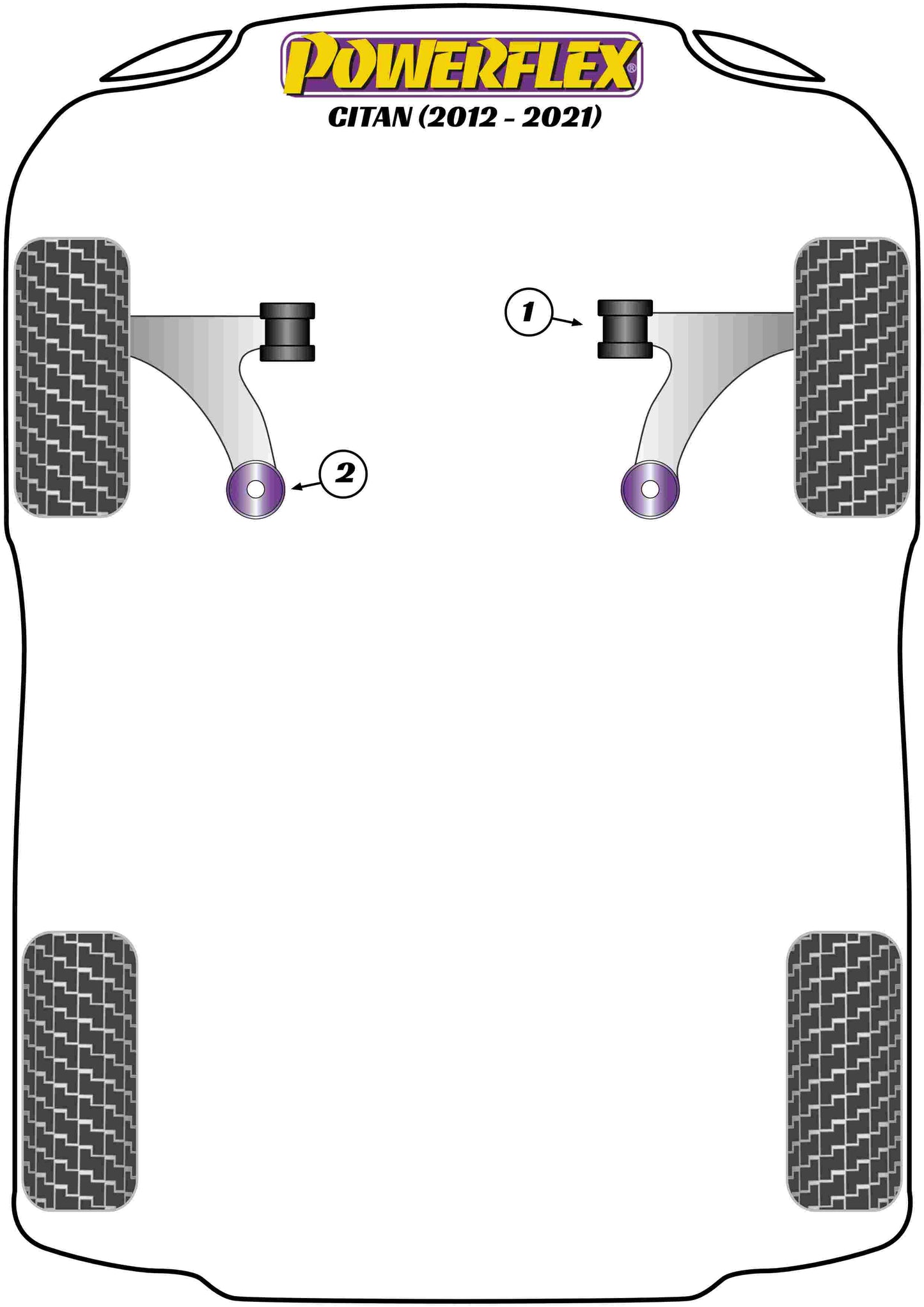 Mercedes-Benz (PFF60-902G) Front Arm Rear Bush Caster Offset