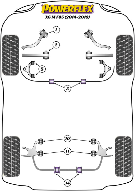 BMW (PFF5-1405) Front Upper Wishbone Bush