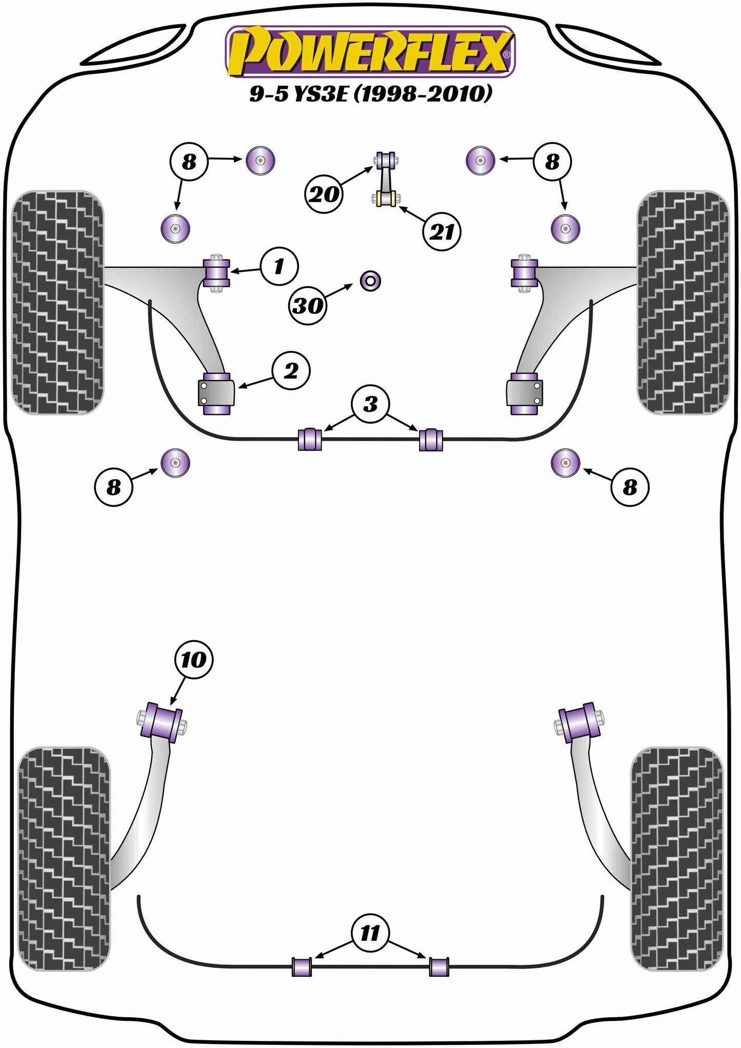 Saab (PFF66-222) Engine Torque Rod To Engine Bush, Auto Petrol