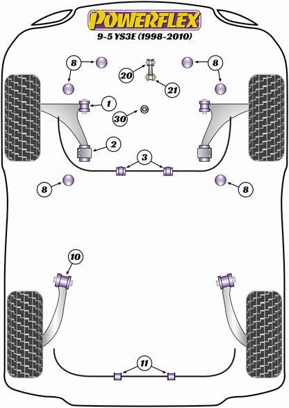 Saab (PFF66-222) Engine Torque Rod To Engine Bush, Auto Petrol