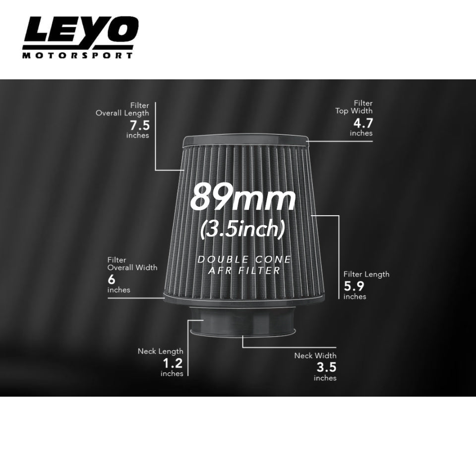 Leyo 89mm Double Cone High Flow Air Filter