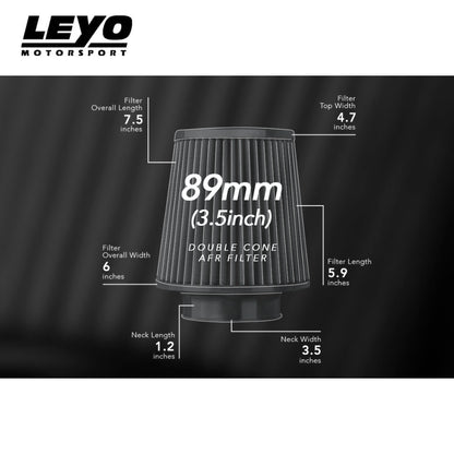 Leyo 89mm Double Cone High Flow Air Filter