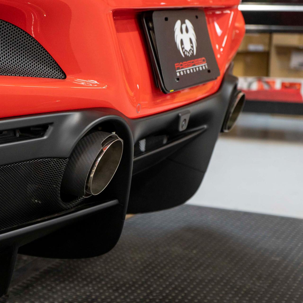 Fabspeed Ferrari F8 Tributo Carbon Fiber Exhaust Tips 2020 Onwards (FS.FER.F8.CFT)