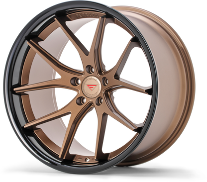 Ferrada Wheels FR2  Matte Bronze With Gloss Black Lip