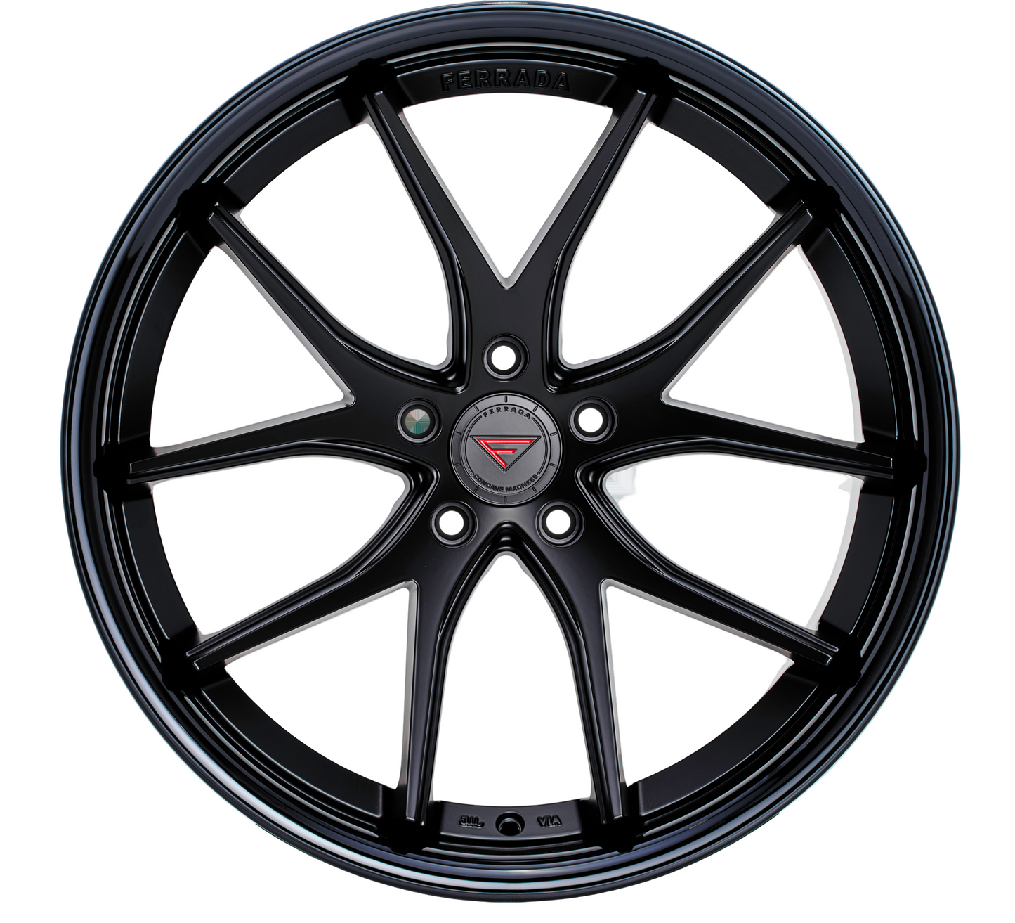 Ferrada Wheels FR2  Matte Black With Gloss Black Lip