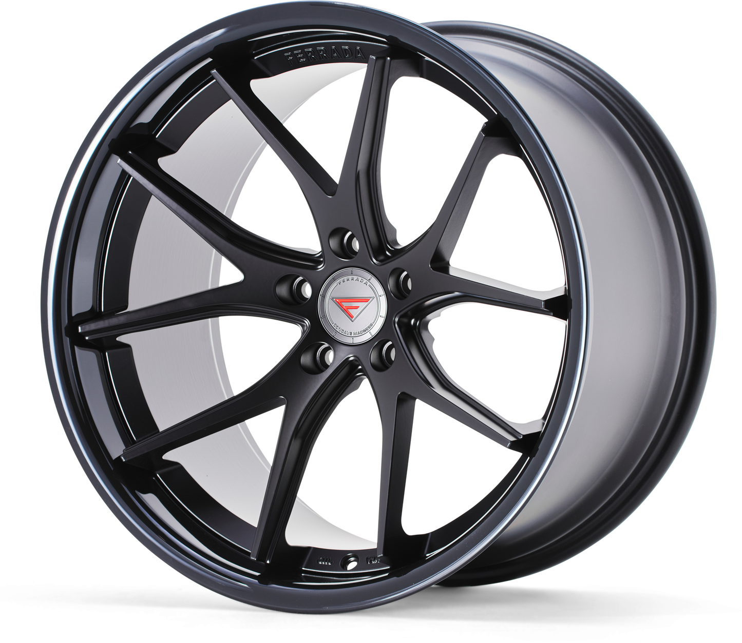 Ferrada Wheels FR2  Matte Black With Gloss Black Lip
