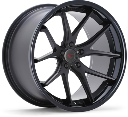 Ferrada Wheels FR2  Matte Black With Gloss Black Lip