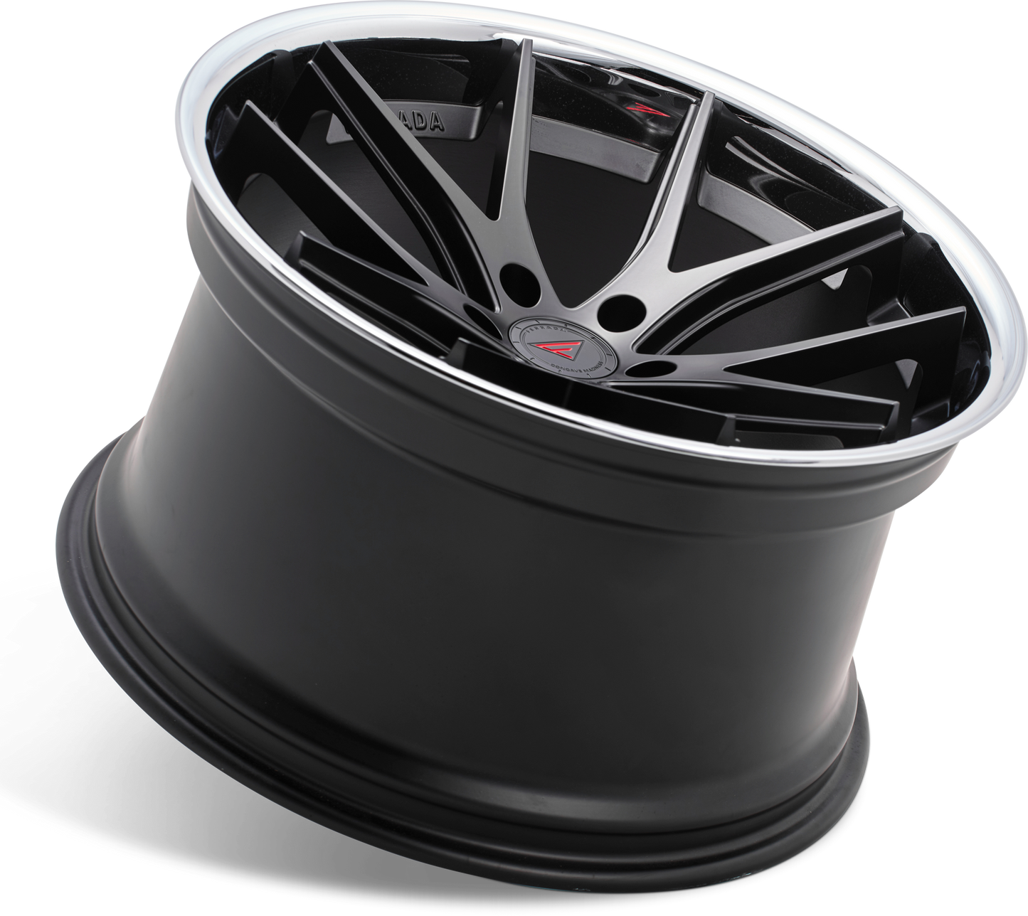 Ferrada Wheels FR2  Machine Black With Chrome Lip