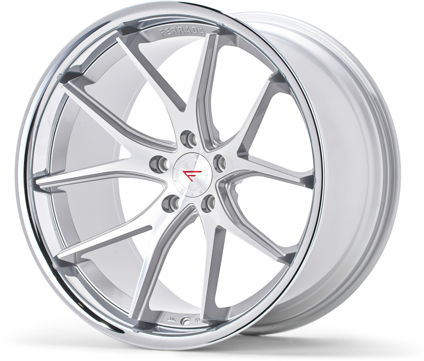 Ferrada Wheels FR2  Machine Silver With Chrome Lip