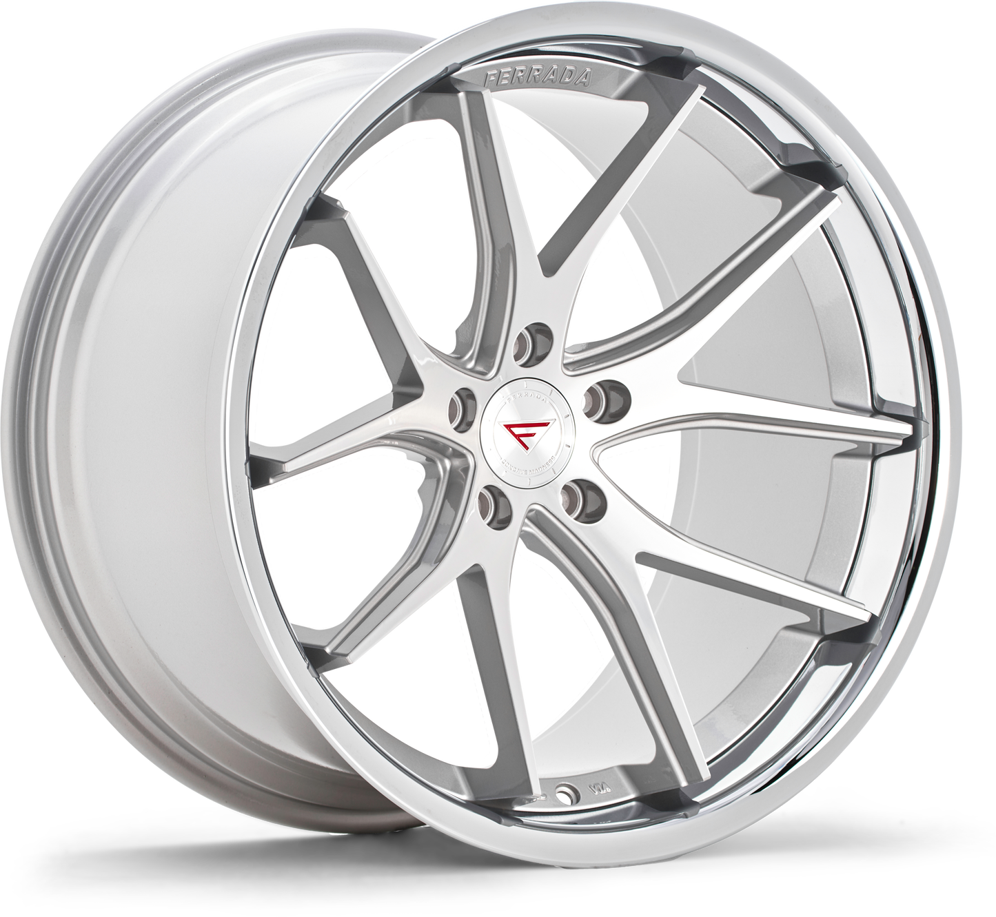 Ferrada Wheels FR2  Machine Silver With Chrome Lip