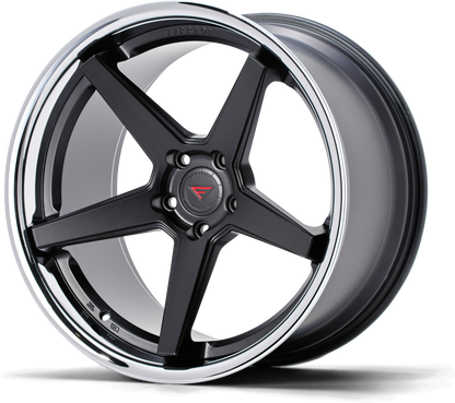 Ferrada Wheels FR3  Machine Black With Chrome Lip