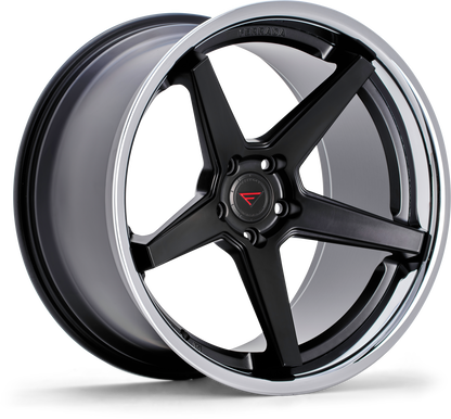 Ferrada Wheels FR3  Machine Black With Chrome Lip