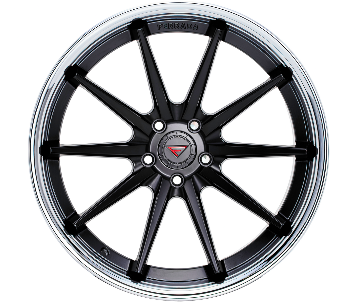 Ferrada Wheels FR4  Machine Black With Chrome Lip