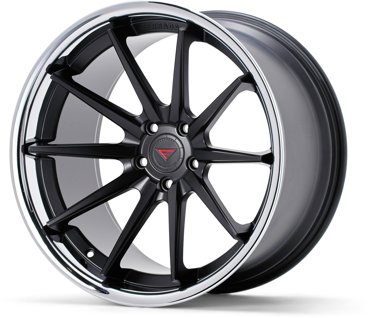Ferrada Wheels FR4  Machine Black With Chrome Lip