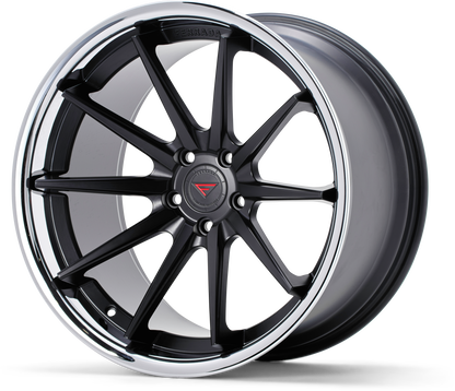 Ferrada Wheels FR4  Machine Black With Chrome Lip