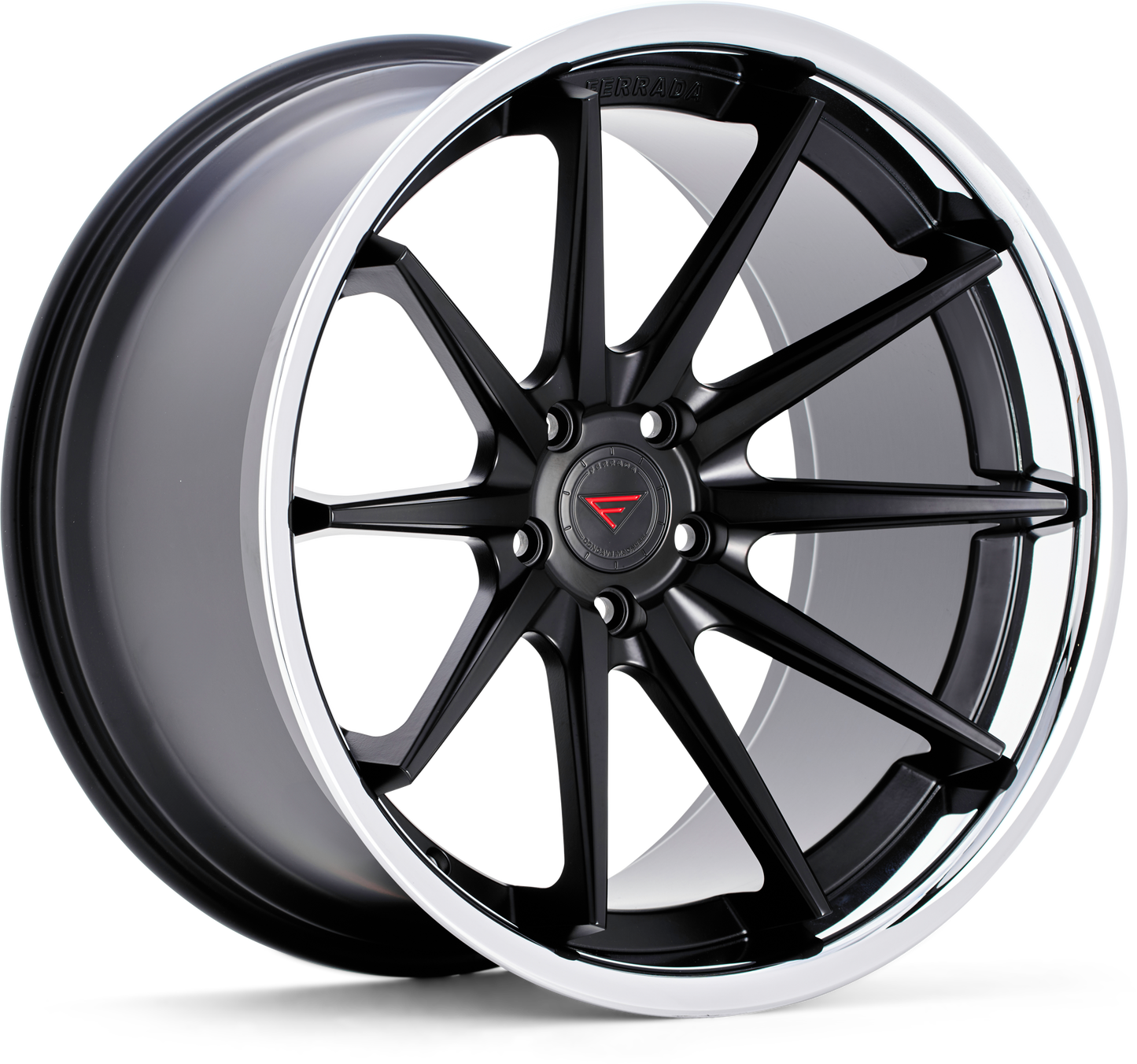 Ferrada Wheels FR4  Machine Black With Chrome Lip