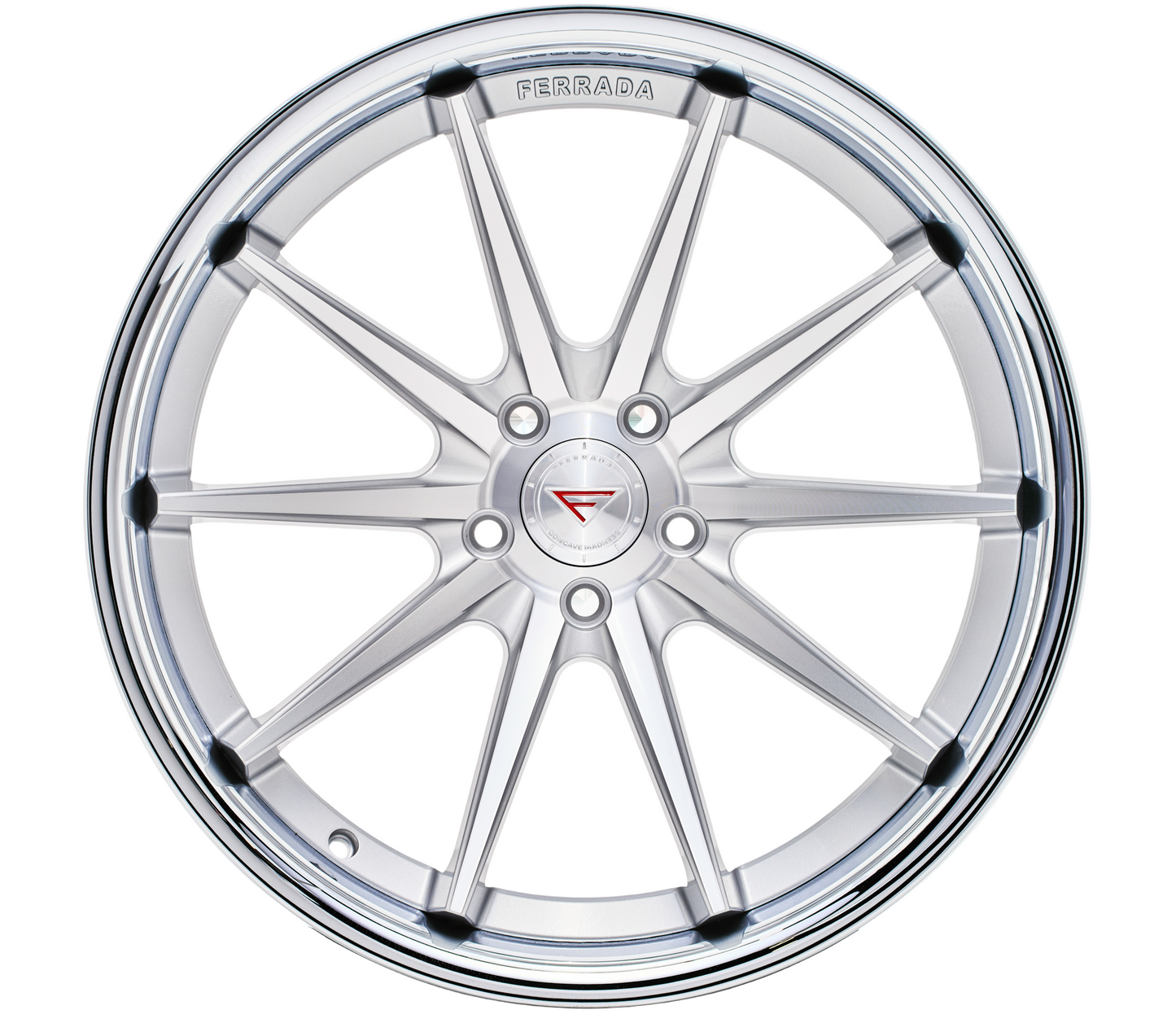 Ferrada Wheels FR4  Machine Silver With Chrome Lip