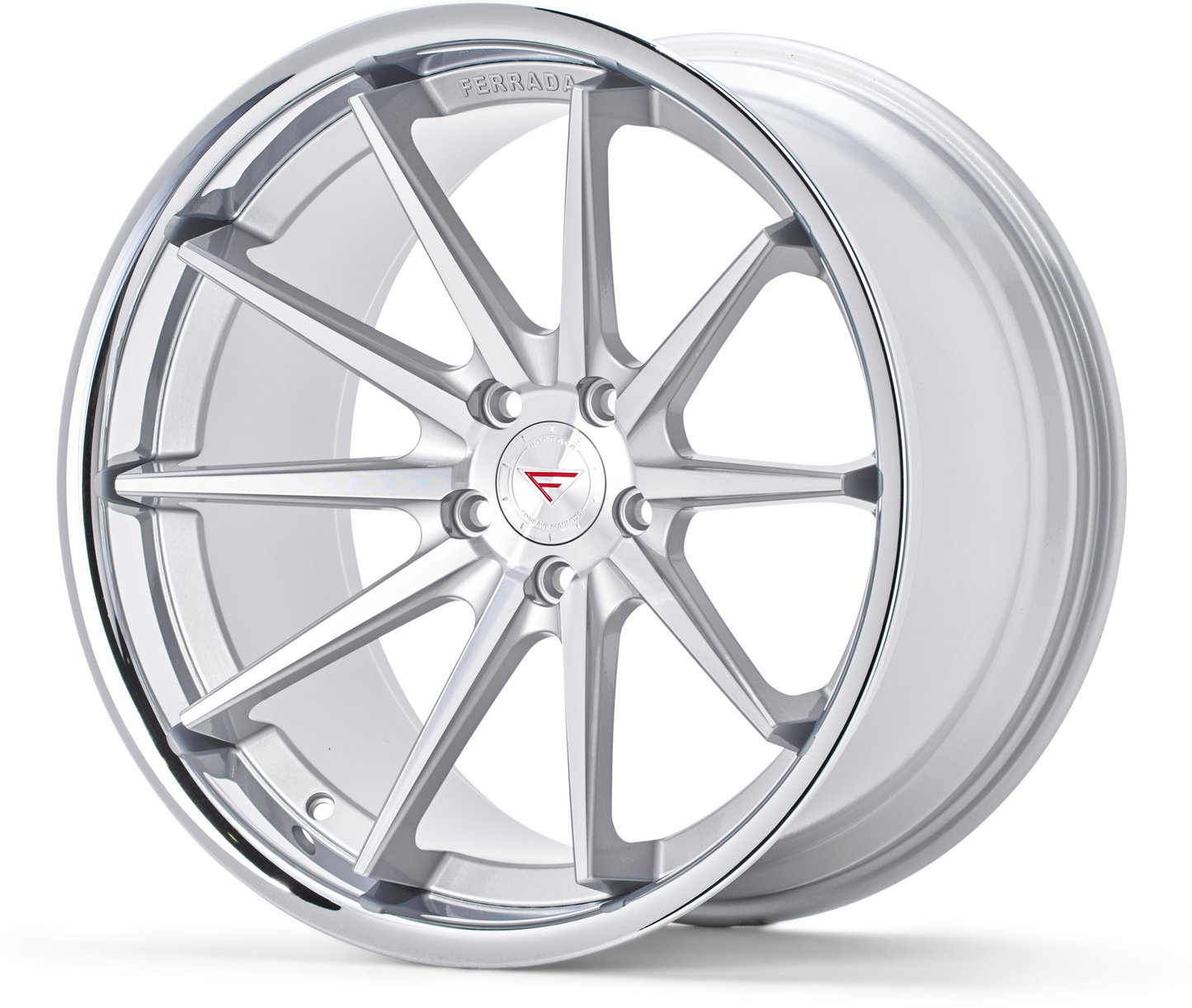 Ferrada Wheels FR4  Machine Silver With Chrome Lip