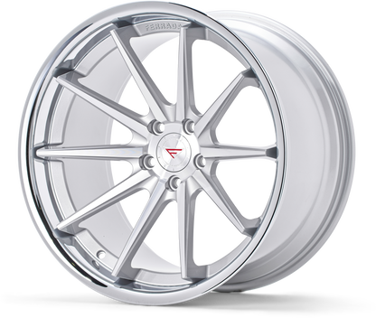 Ferrada Wheels FR4  Machine Silver With Chrome Lip