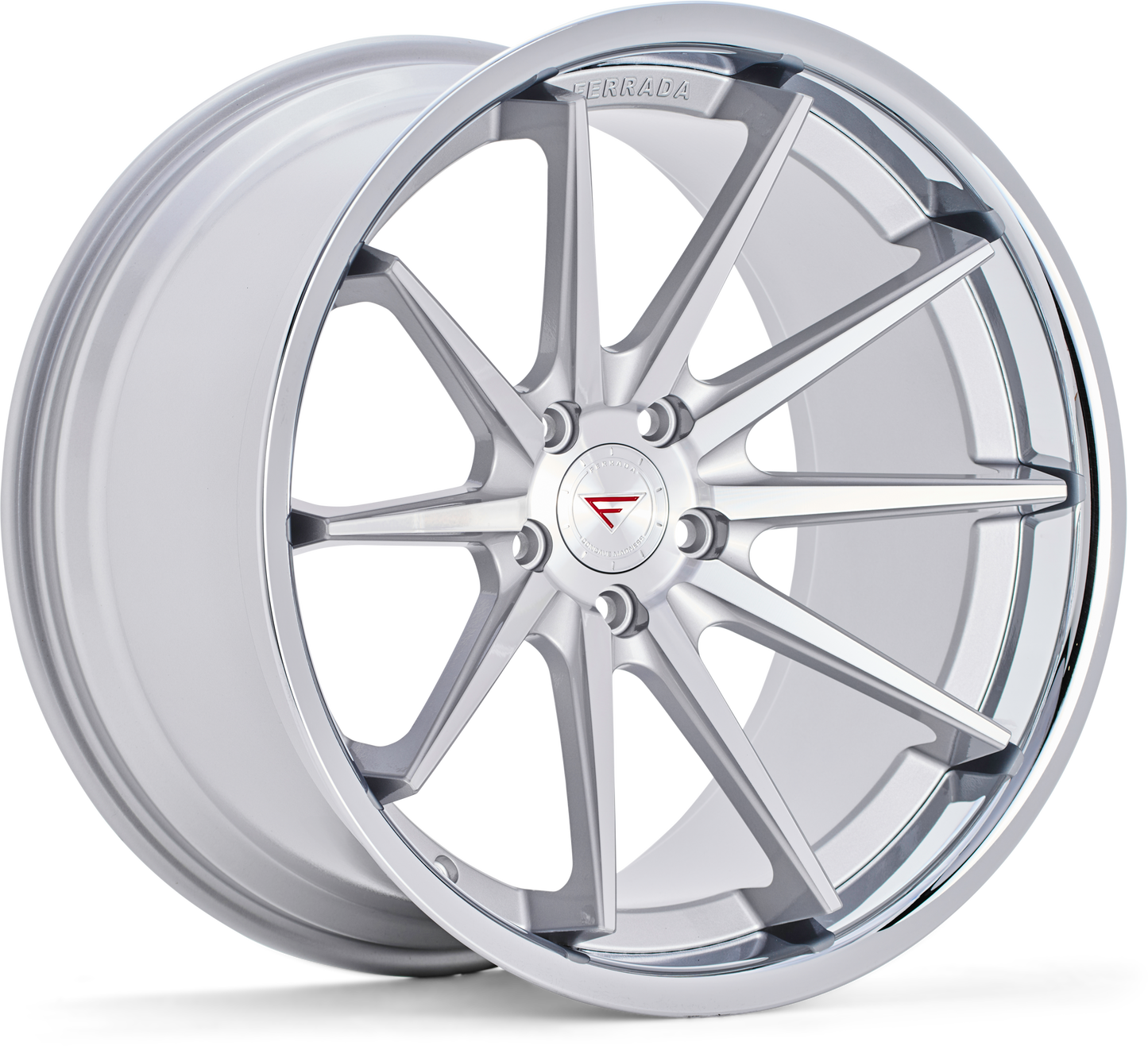 Ferrada Wheels FR4  Machine Silver With Chrome Lip