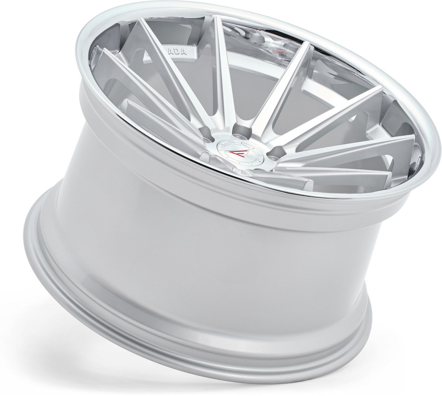 Ferrada Wheels FR4  Machine Silver With Chrome Lip