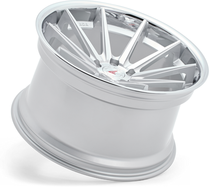 Ferrada Wheels FR4  Machine Silver With Chrome Lip