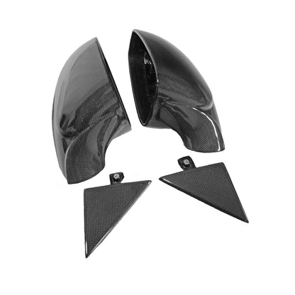Fabspeed Carbon Fiber Mirror Housings With Triangle Trim - Ferrari 488 Pista (FS-CF-FER-PIMHTT)