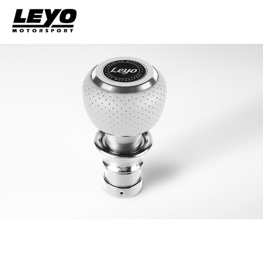 Leyo Grey Nappa DSG Shift Knob (Silver Anodized)