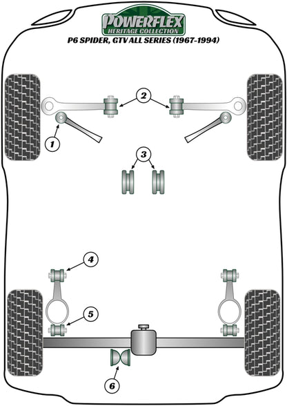 Alfa Romeo (PFF1-301H) Caster Arm To Upper Ball Joint