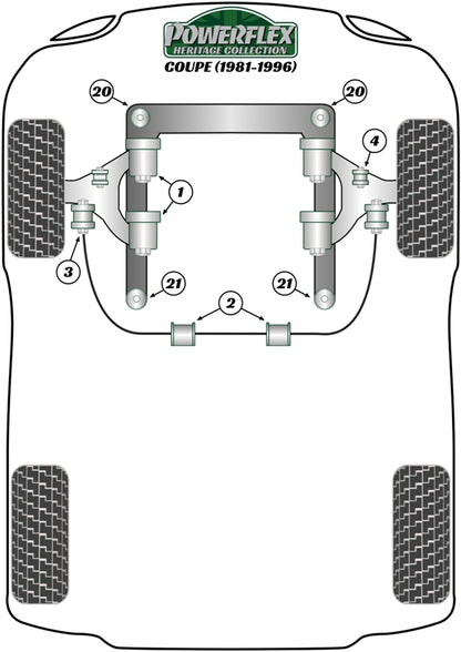 Audi (PFF3-103-22H) Front Anti Roll Bar Mount 22mm