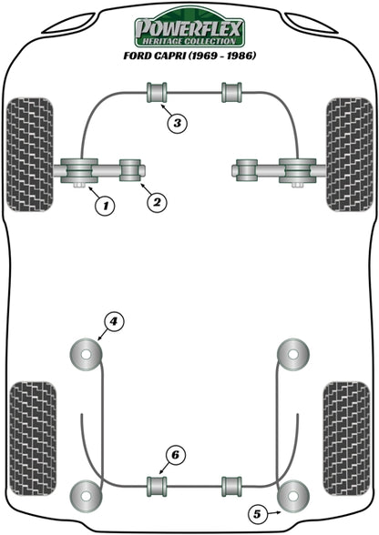 Ford (PFF19-406-25H) Front Anti Roll Bar Mount 25mm