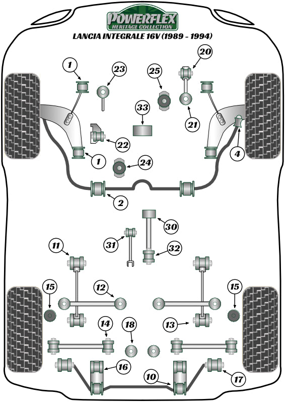 Lancia (PFF30-323H) Gearbox Mount Front Lower Bush