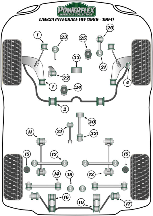 Lancia (PFF30-304H) Front Anti Roll Bar Outer Bush
