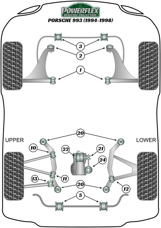 Porsche (PFF57-101H) Front Wishbone Rear Bush