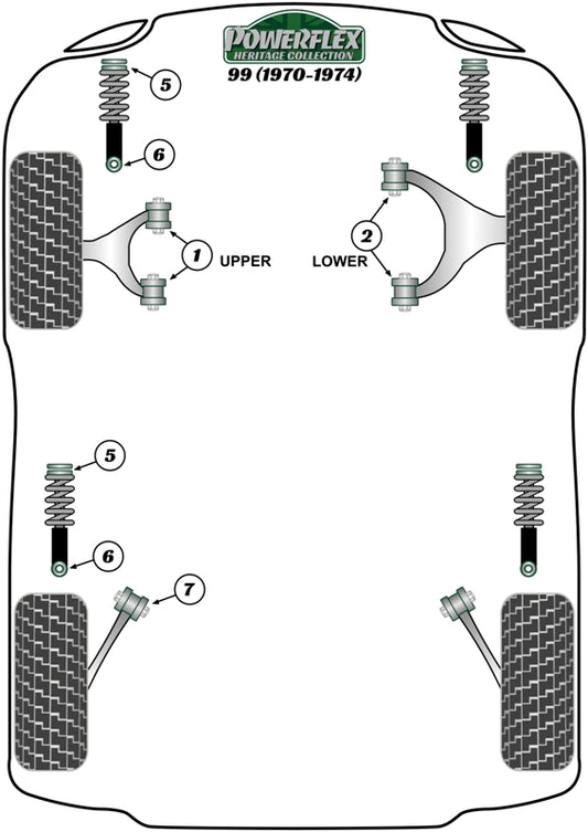 Saab (PFF66-405H) Rear Shock Top Mount