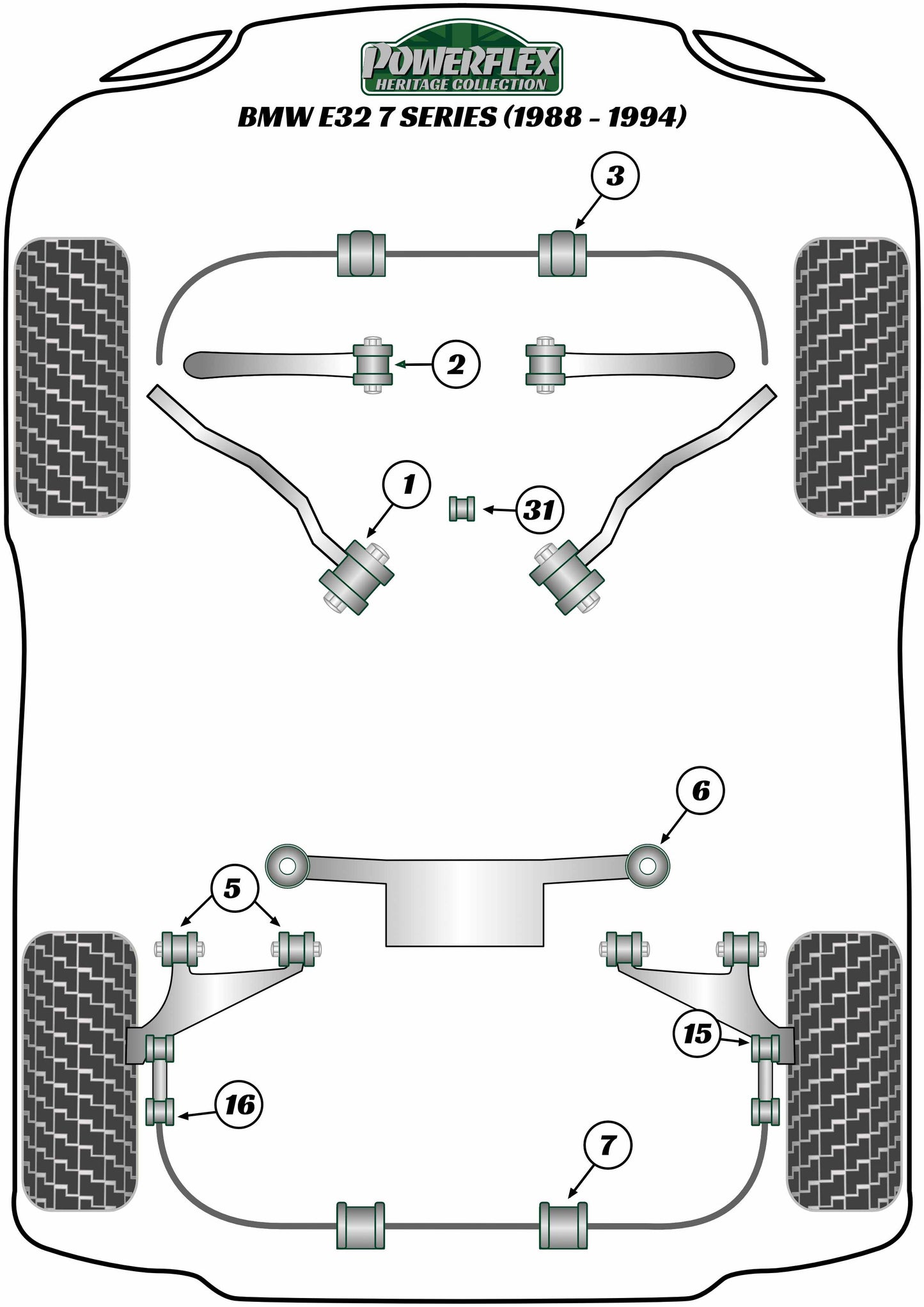BMW (PFR5-632H) Rear Diff Rear Mounting Bush