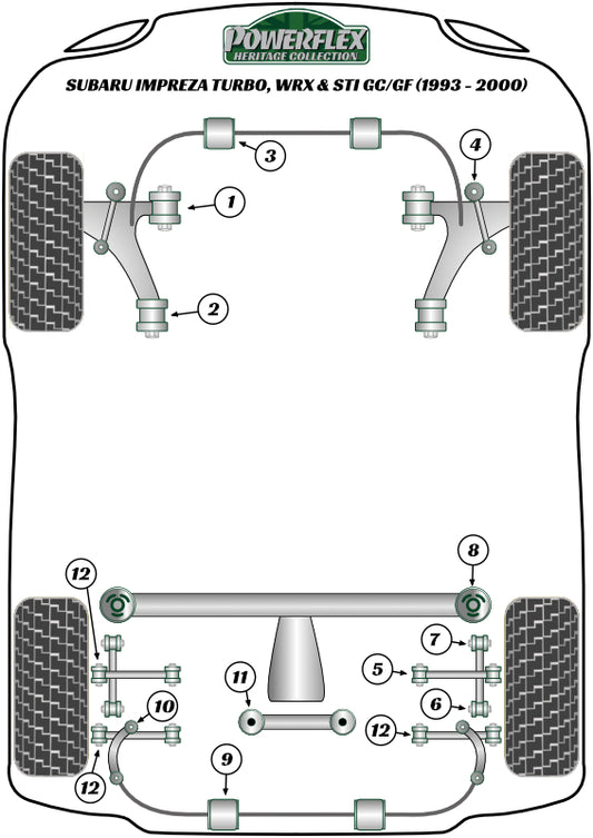 Subaru (PFF69-107H) Front Anti Roll Bar End Link