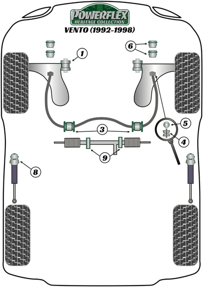 Volkswagen (PFF85-233H) Power Steering Rack Mount