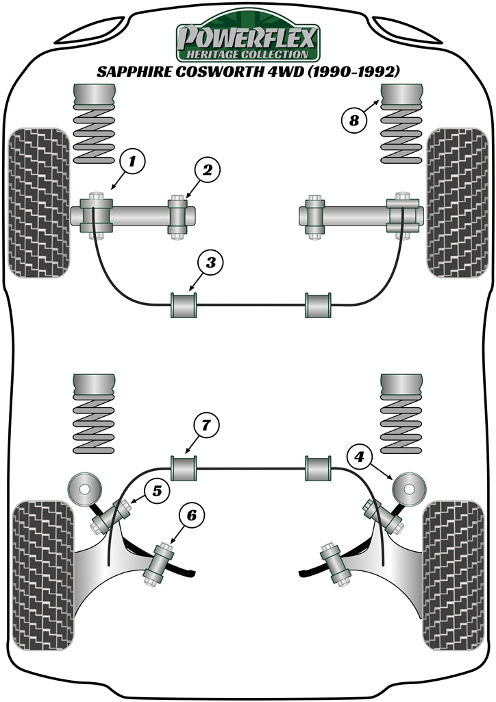 Ford (PFR19-118H) Rear Anti-Roll Bar Mounting Bush 18mm