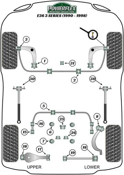 BMW (PFR5-326H) Rear Diff Rear Mounting Bush