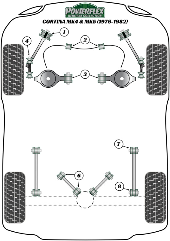 Ford (PFR19-3601H) Rear Upper Arm Void Bushes